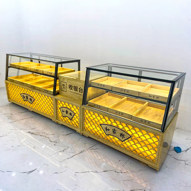 面包展示柜新款多层铁艺边柜弧形宫廷桃酥柜糕点柜西点冷藏展示柜