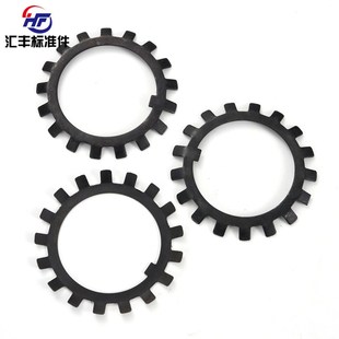 多脚止退垫圈太阳圈外多齿黑色DIN5406止退锁紧圆螺母用止动垫片