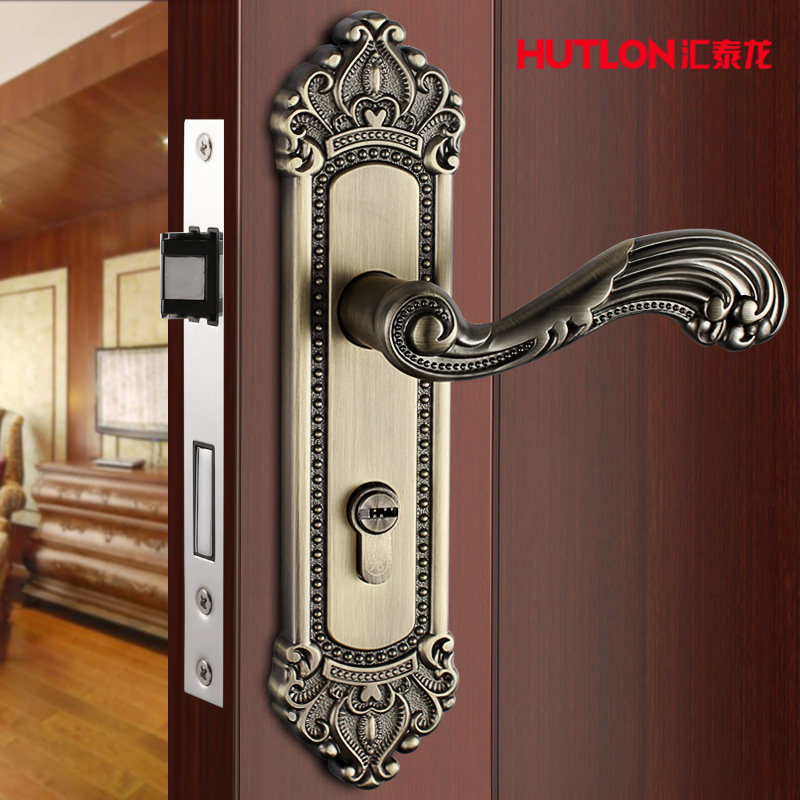 汇泰龙门锁室内卧室房门锁内门欧式门锁木门家用古典静音房门锁