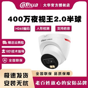 HDW2449T LED IPC 大华夜视王400万暖光全彩定焦网络摄像机DH
