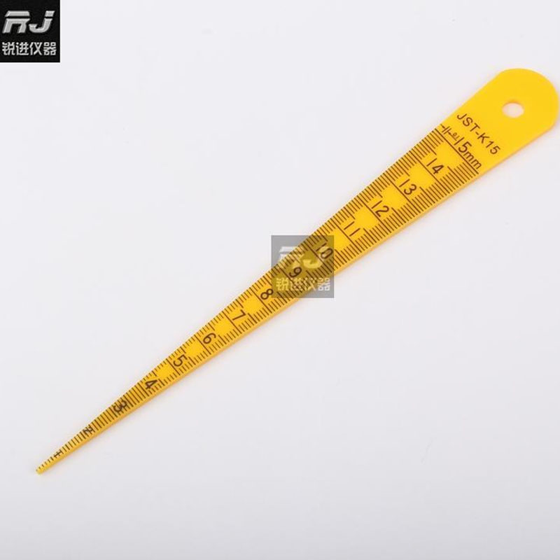 塑料锥形尺 尖角塞尺间隙尺塑料锥度尺楔形1-15mm车身检测防划C