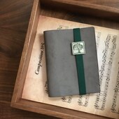 智慧树手账本绑带 防爆本弹力绳带植鞣 真皮压花笔记本旅行本绑带