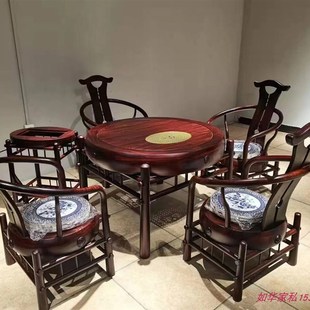 红木茶桌东非酸枝茶桌椅功夫茶台6件套高档带茶具茶台配4椅厂直销