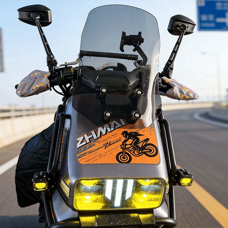 适用于电动车电摩智迈 S800前挡风玻璃改装加高透明风挡板配件