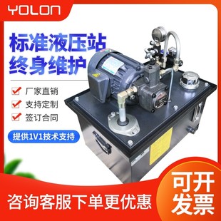 液压站小型液压系统总成气动液压泵站配件大全油压站40L-2HP-VP20