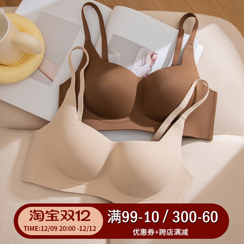 一片式无痕内衣女k2024新款爆款小胸聚拢女士收副乳防下垂胸罩文