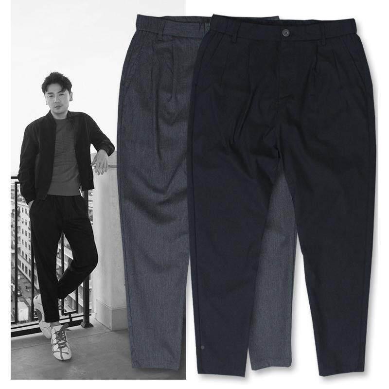 夏款九TLP季薄男西裤小脚大码分锥形胖裤潮子加肥加大男裤