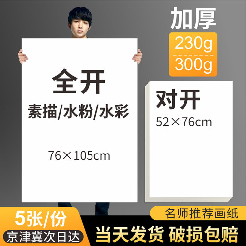 全开2开素描纸2k铅画纸大张超大1开1k半K开对开整开画画纸美术