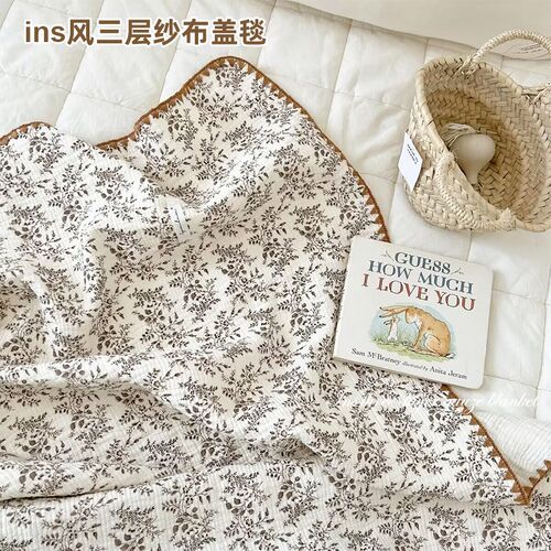 婴儿纱布盖毯f宝宝夏凉被儿童被子夏季薄款新生儿小毯子幼儿园四