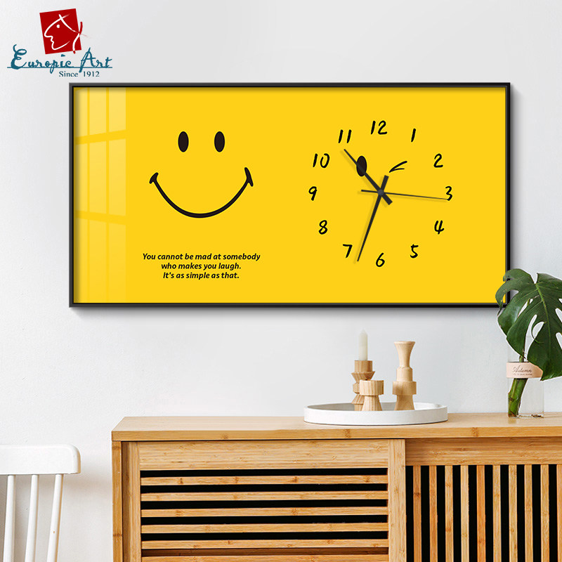 电表箱大尺寸装饰画带时钟钟表遮挡配电箱挂钟2025免打孔新款挂画