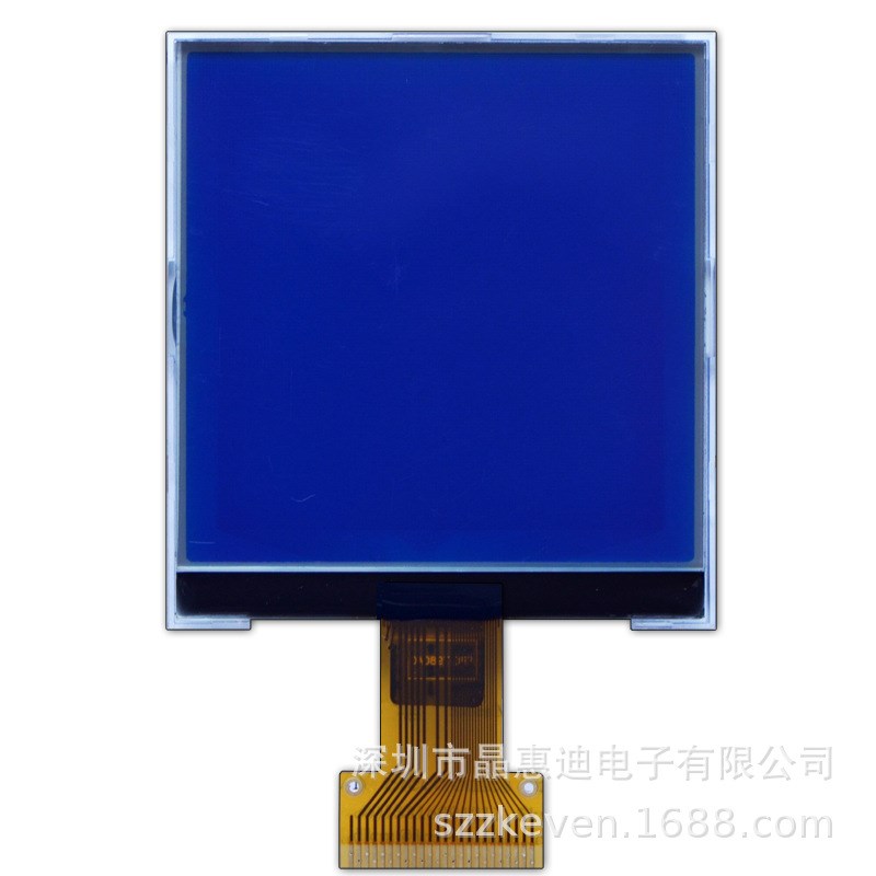 2.9寸/负显/128128/点阵/液晶屏/LCD/蓝膜/JHD128128-G52BFW-B