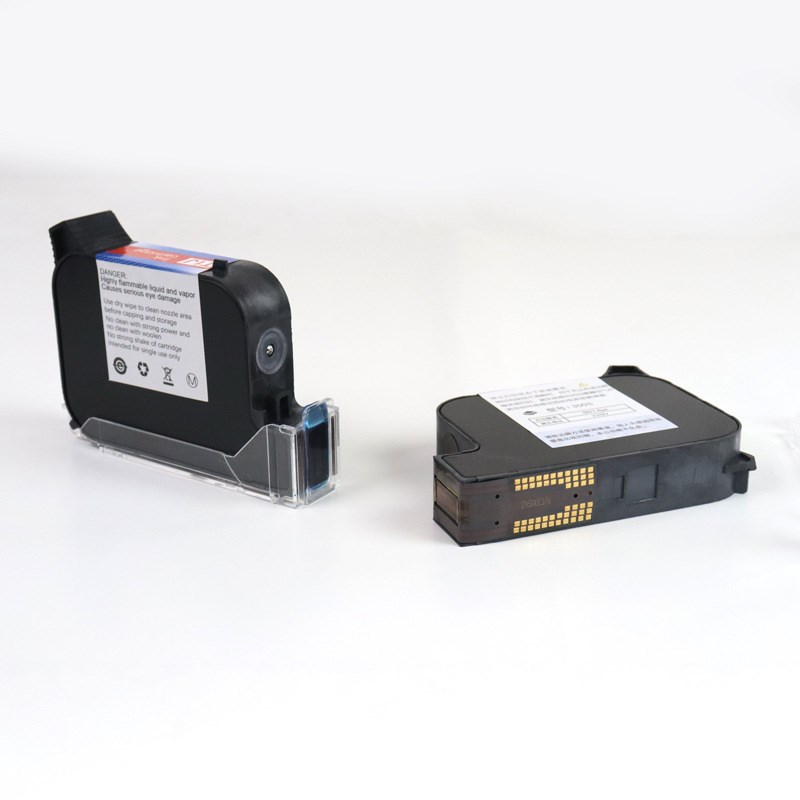 德敏国产IUT速干半寸黑色墨水 喷印塑料生产日期不掉色喷码机墨盒