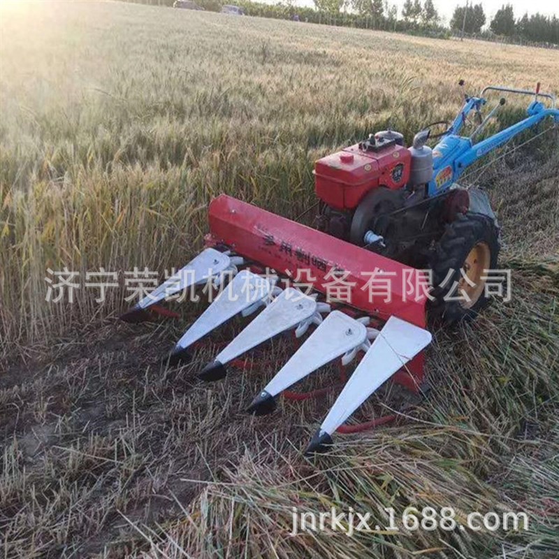 稻谷秸秆皇竹草割倒机 辣椒大豆收割晾晒机 农作物手扶配套割晒机