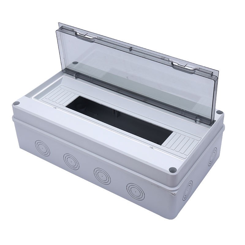 塑料配电箱18回路明装防雨空开盒家用室外HT-18防水防尘配电箱