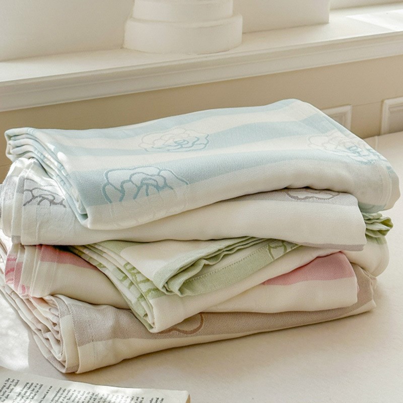 竹纤维盖毯毛巾成人夏季薄款夏凉被子冷感冰丝薄毯子空调毯