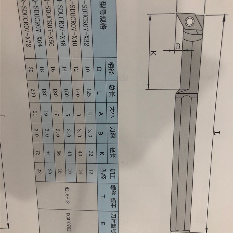 精密高速钢抗震刀杆带偏心H10K/H12L-SDUCR07-X32/X40