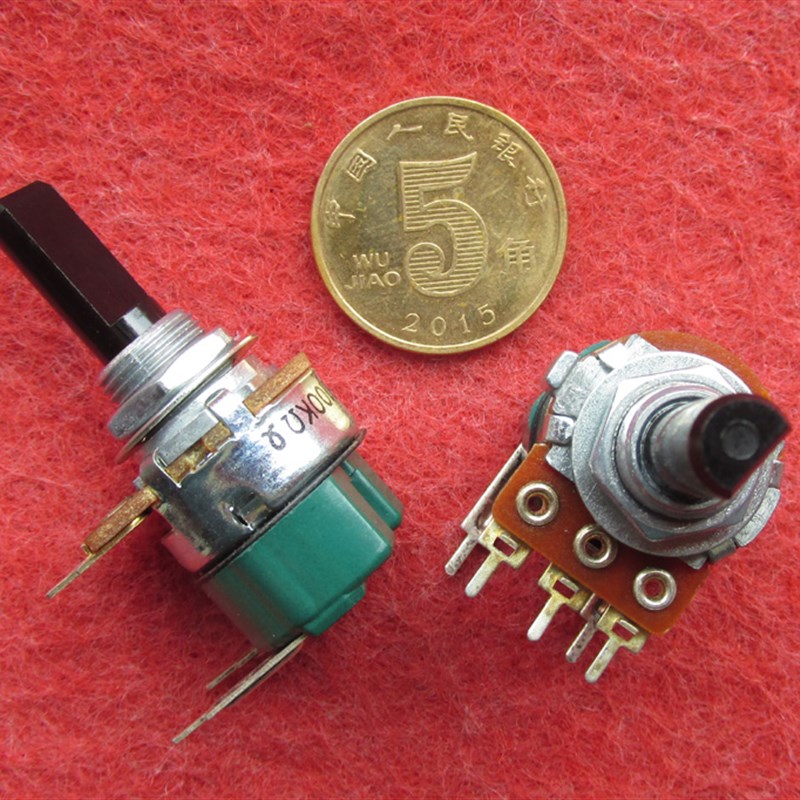 日本产NOBLE贵族2K/100K/ 500K AC125V/3A/6A带开关单联电位器
