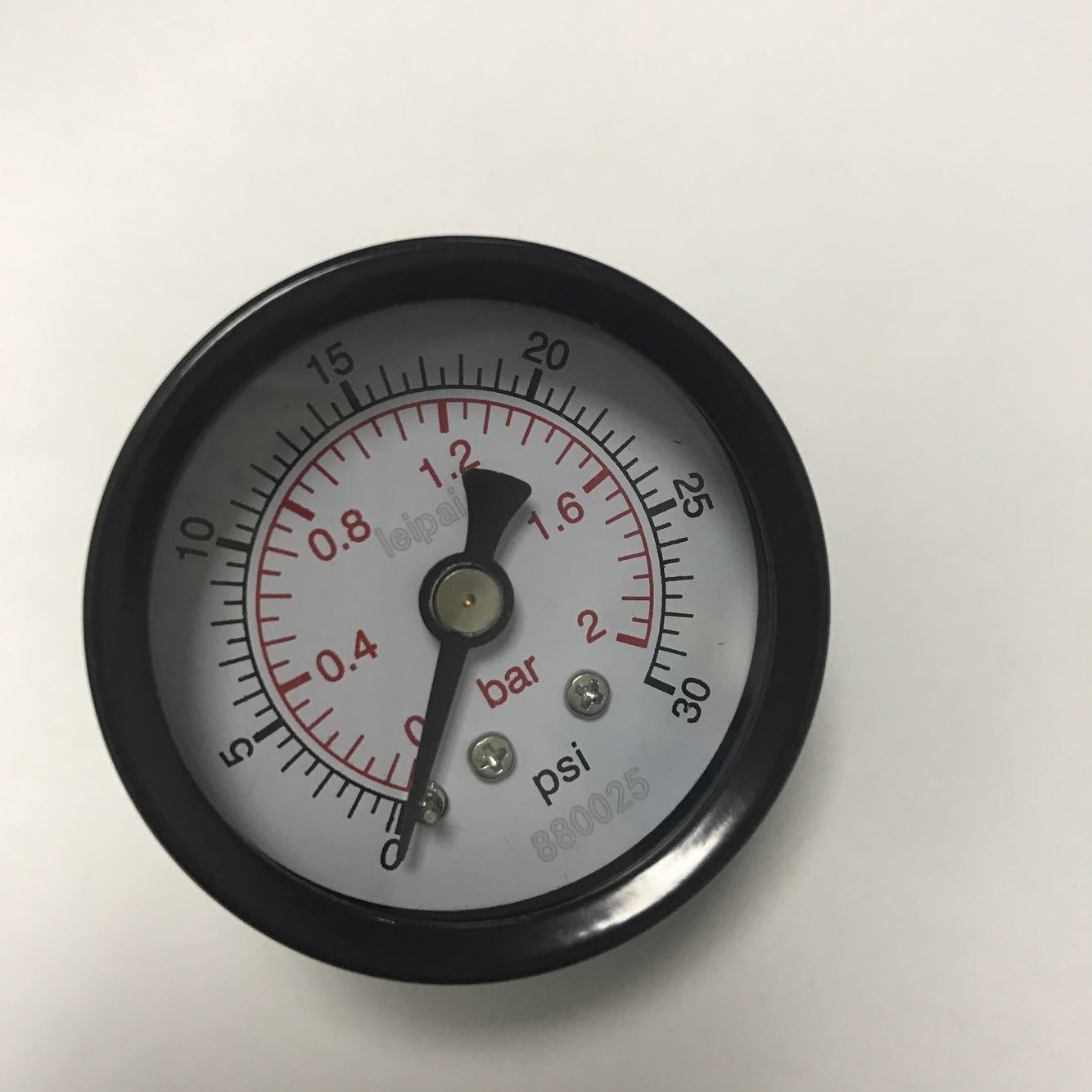 轴向压力表 Y-40Z 0-2bar 0-30psi 直径40mm 螺纹ZG1/8 水压 气压