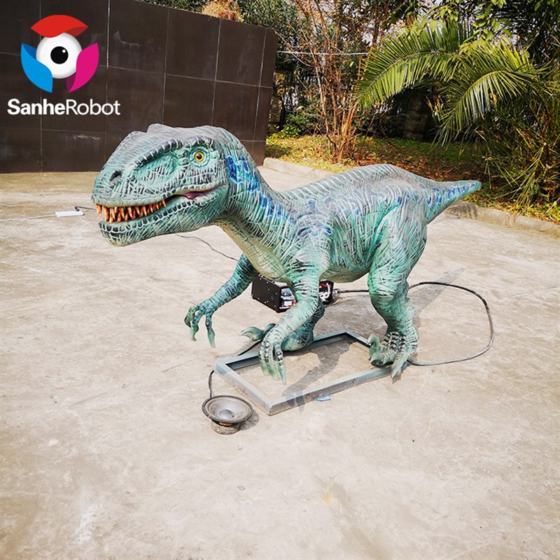 商场 景区恐龙公园主题游乐设施 仿真机械迅猛龙恐龙模型制作工厂