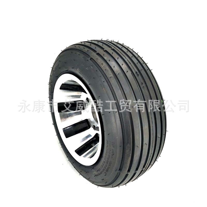 两轮电动车轮胎8寸用于改装三轮车15x6.00-8直纹胎带铝轮毂