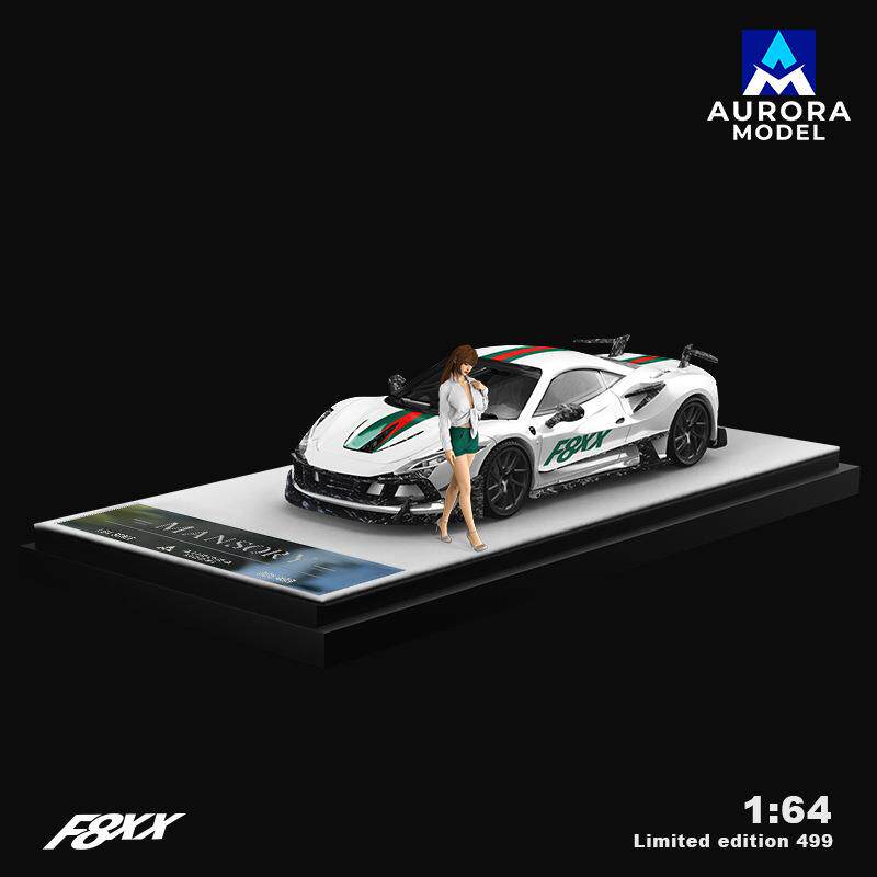 -AM 1:64 迈莎锐F8XX 珠光白 松绿风暴 合金车模