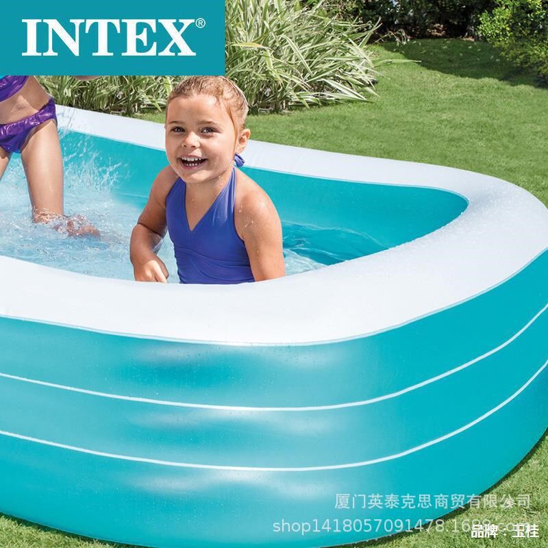 intex 58484时尚家庭游泳池儿童戏水池 婴幼儿充气水池游泳池