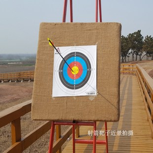 100*100箭靶专业靶场箭馆景点射箭靶子靶墙高密度稻草芯靶子