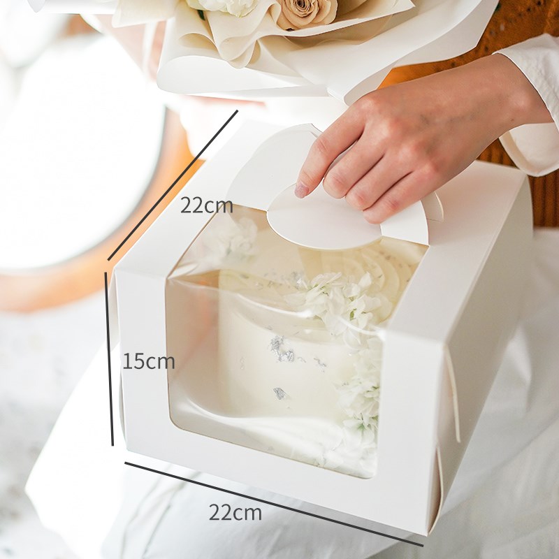 韩式半透明手提生日蛋糕盒子包装盒4四寸5八六6寸8