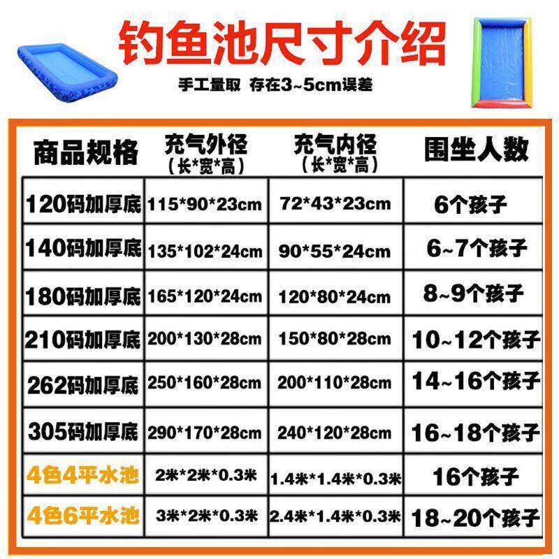 儿钓广MSsFVPM鱼池套装童宝宝充气水池捞鱼池公园场夜市摆摊磁玩