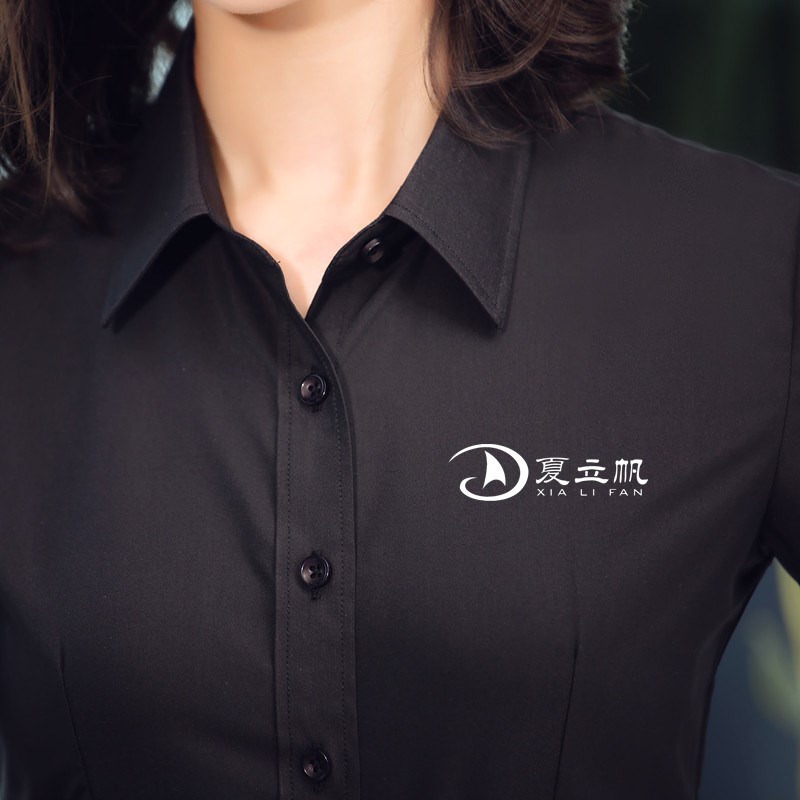 定制工作服衬衫工装集团公司职业装4S店地产物M业管理衬衣印绣LOG