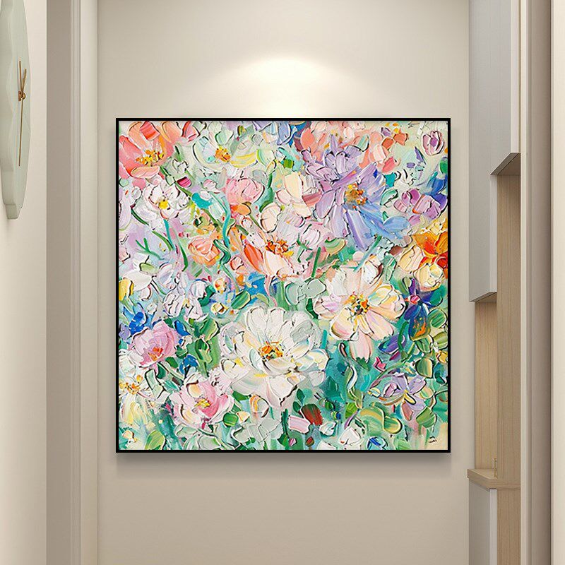 溢彩繁花a客厅餐厅卧室装饰画玄关过道走廊纯手绘高级定制挂画