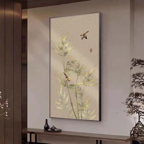 新中式水墨竹子节节高升装饰画