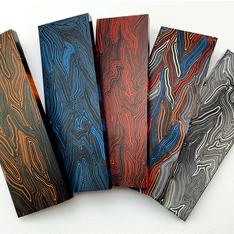 G10刀柄材料 DIY刀具手柄复合材料 大马士革花纹G-10刀柄贴片材料