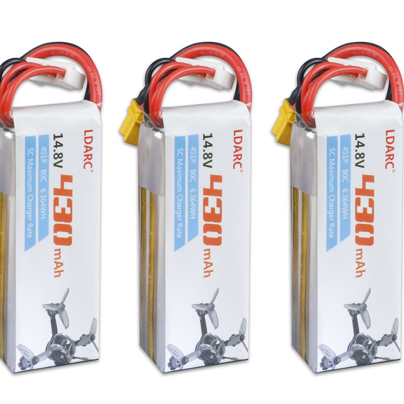 LDARC 4S 14.8V 430mah 80C 2寸穿越机锂电池 ET85