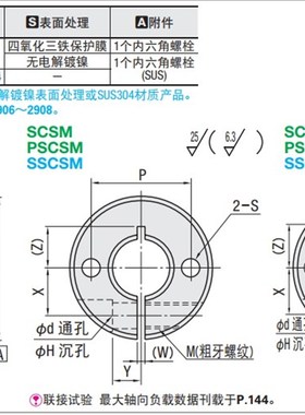 光轴固定环开口型双孔固定型/双螺纹固定型SCSM PSCSM SCSW PSCS