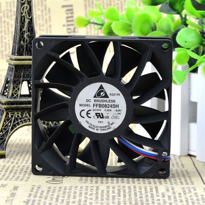 原装台达FFB0824SH DC24V 0.28A 工业变频器大风量散热风扇8025