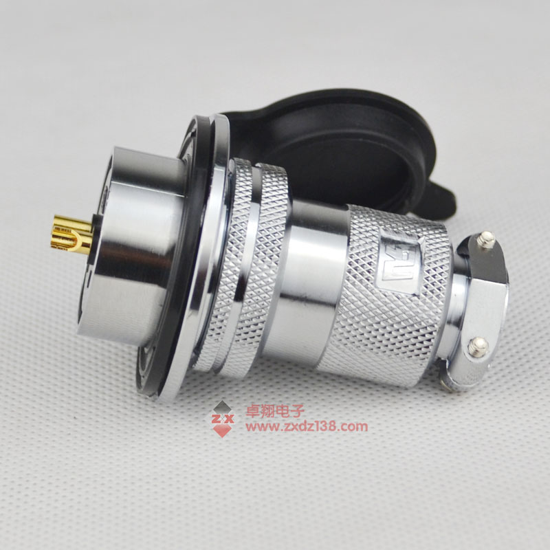 重强航空连接器30M系列2芯-10芯航空插头插座GX30 2P-10P金属连接