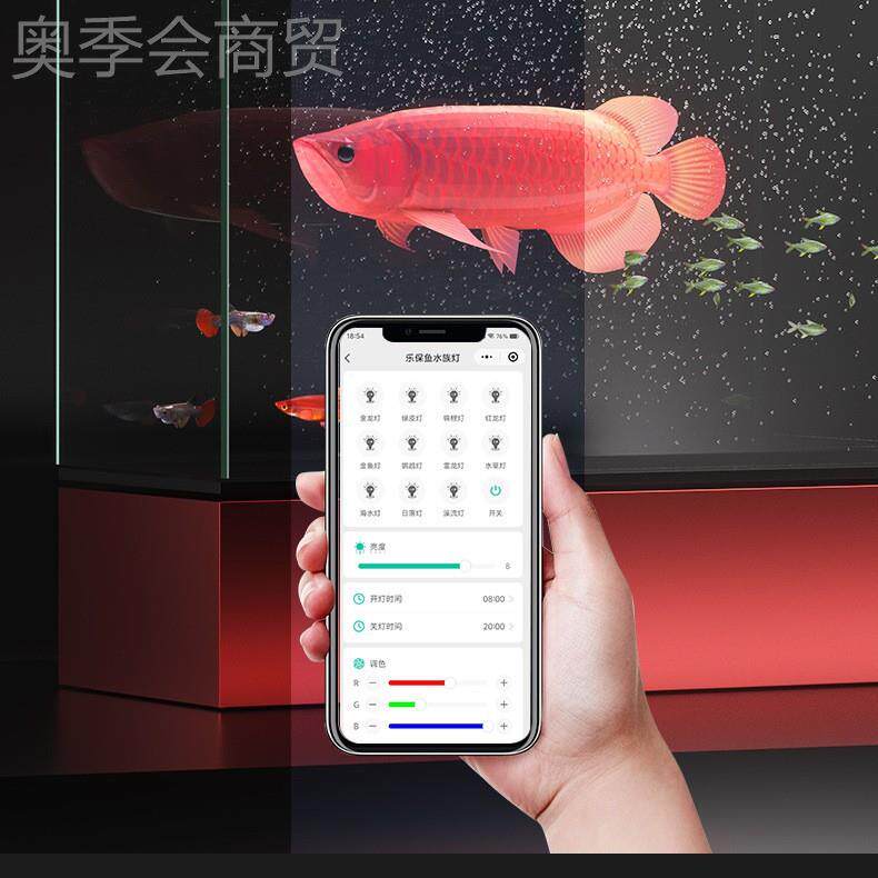 AP蓝P11色龙鱼灯双排四排五排2D4AZUDD缸照鱼明灯水族5灯广角牙控
