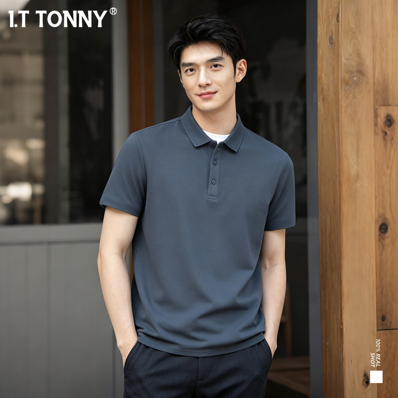 I.T TONNY官方2026夏季新款翻领t恤男士polo衫短袖商务休闲上衣