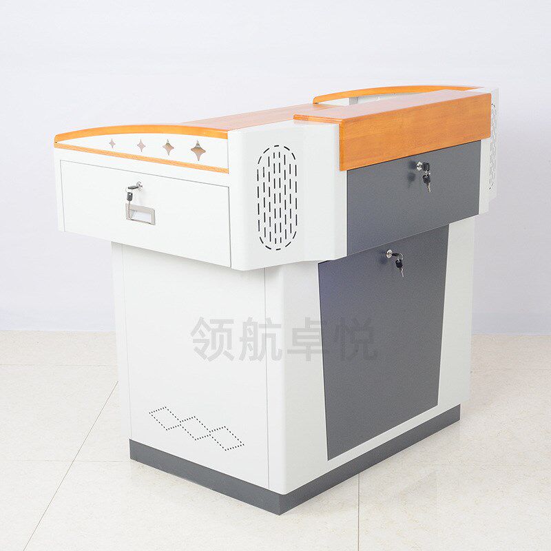 厂家多媒体翻转讲台教室演讲台教师教用钢制讲台桌多功能控制台