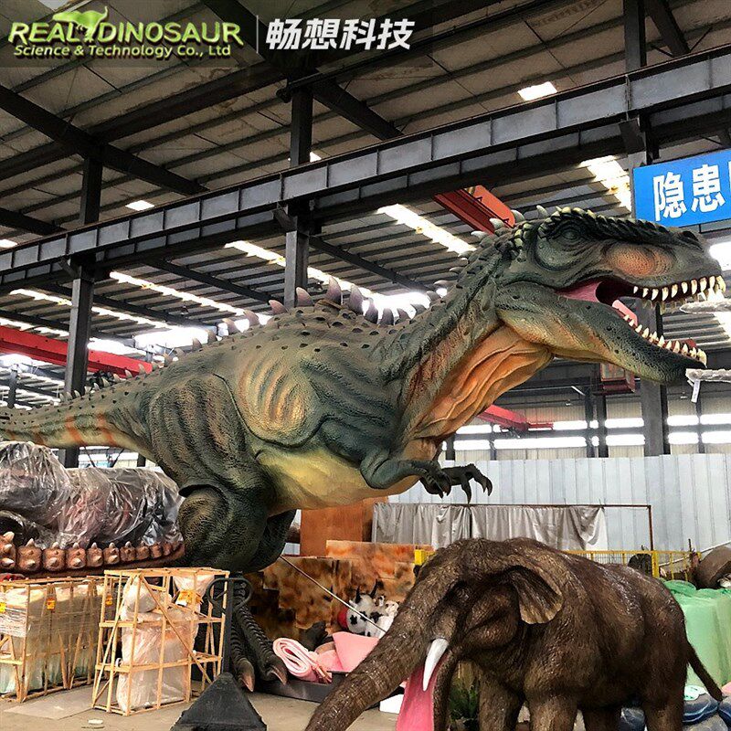 景区项目大型机械仿真恐龙模型制作15米长南方巨兽龙恐龙机模