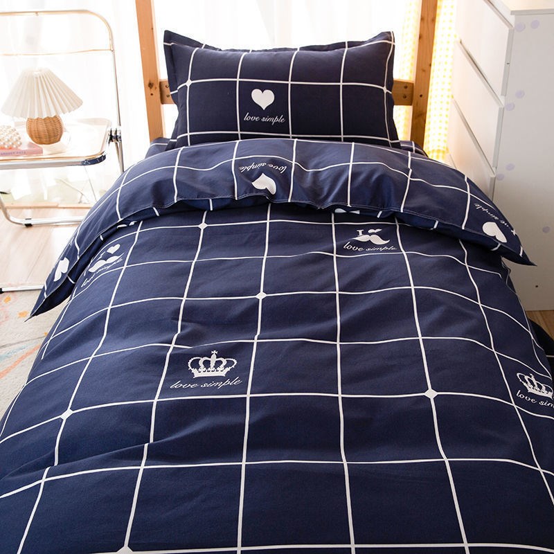 床上用品全套装六件套带被芯枕芯被子四件套宿舍单人被褥全套组合