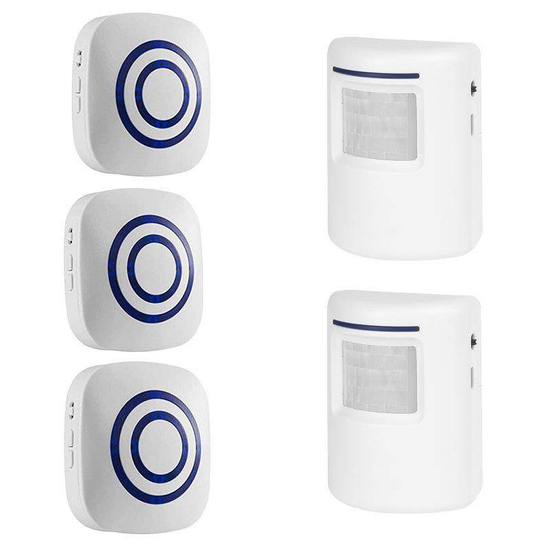 晨技二拖三人体红外感应门铃远距离门口迎宾提示器仓库楼道报警器