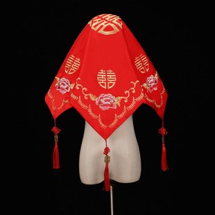 2020新款 婚礼结婚流苏秀禾服红盖头头纱秀禾蒙头 红盖头新娘中式