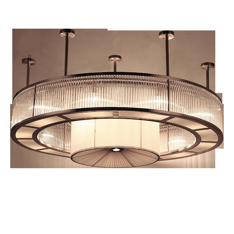 新中式水晶吊灯圆形工程酒店包厢别墅宴会厅餐桌客厅售楼部沙盘灯,家装灯饰光源,客厅吊灯,淘宝优惠券,粉丝福利购,淘宝优惠卷