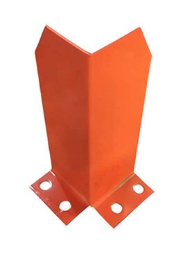 厂家热销橘红色L型金属加厚仓储防撞配件全钢制防撞护角立柱包围