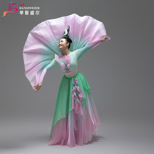 大气歌伴舞开场舞大摆裙演出服春之彩翼绿意表演服盛世花开舞蹈服