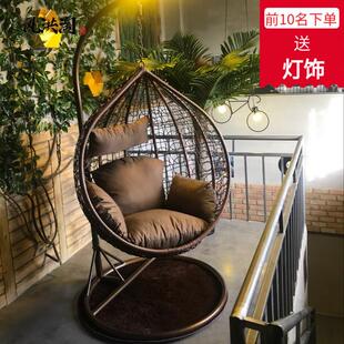 铁艺鸟巢吊椅吊兰藤椅吊篮秋千户外室内阳台新款懒人吊床躺椅摇椅
