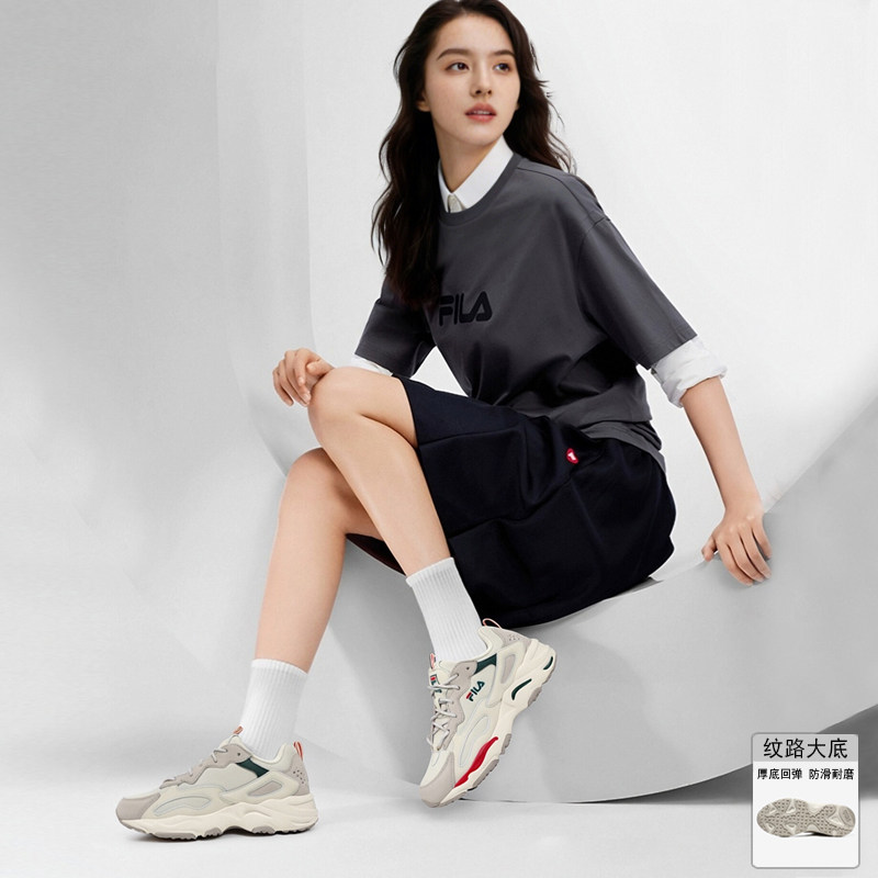 FILA/斐乐新款运动鞋秋冬运动跑步鞋男女同款老爹鞋1RM01153韩版