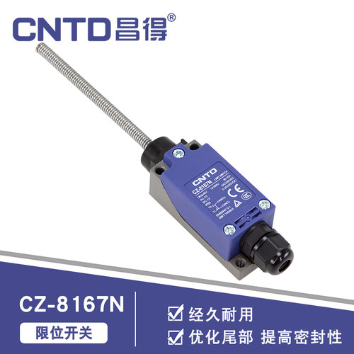 CNTD/昌得行程开关CZ-8167N摇杆摇臂式自复位限位器微动